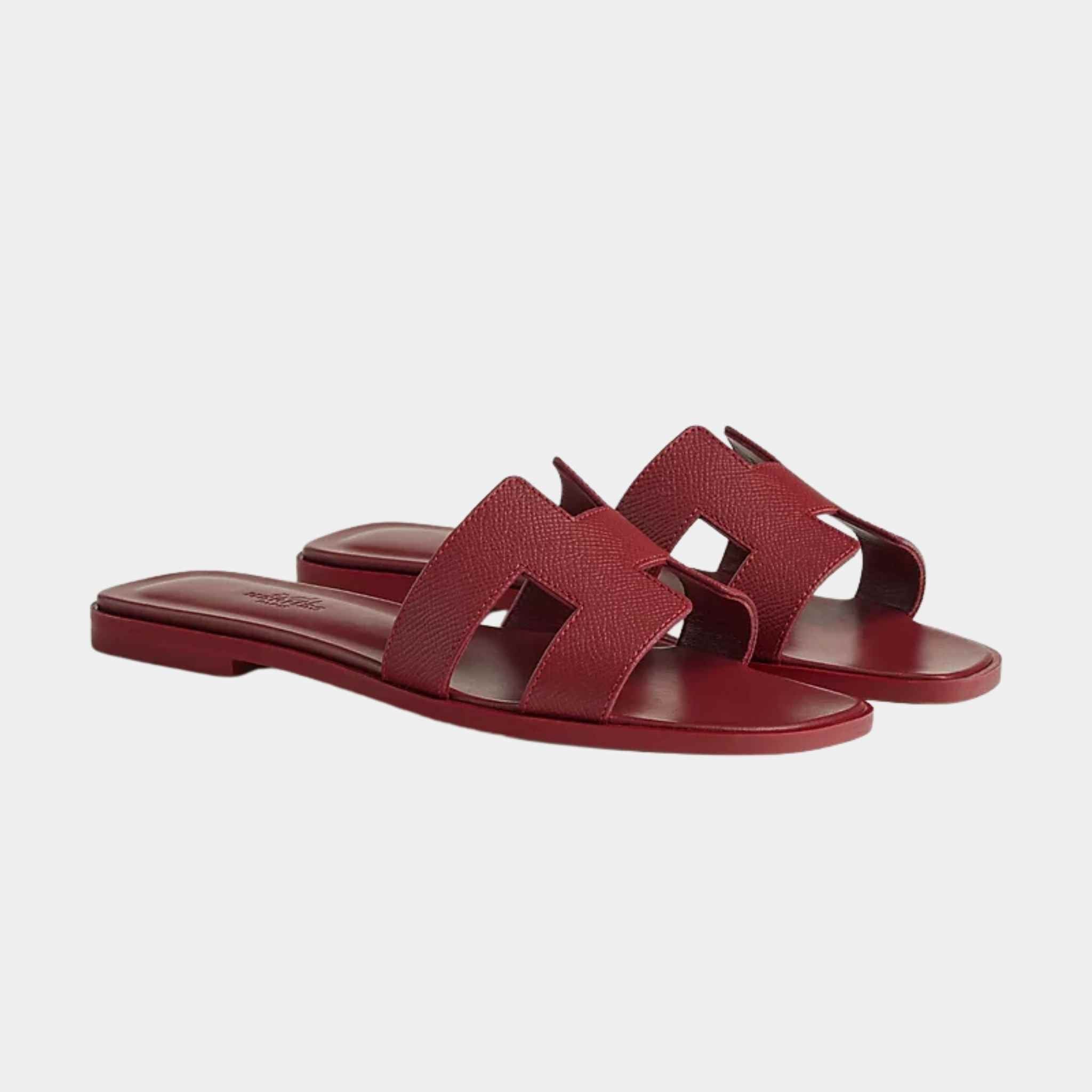 Hermes sandals burgundy (master quality)