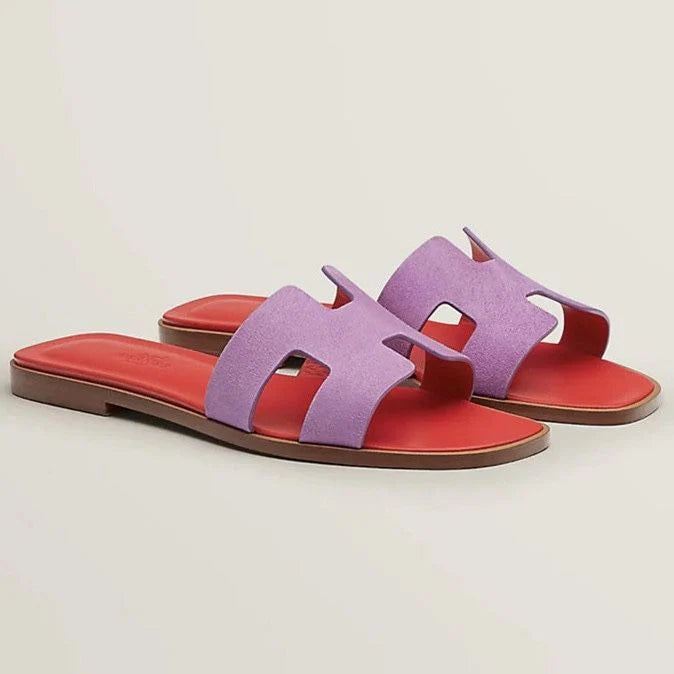 Hermes sandals purple/red (master quality)