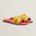 Hermes sandals pink yellow (master quality)