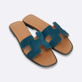 Hermes sandals seude blue  (master quality)