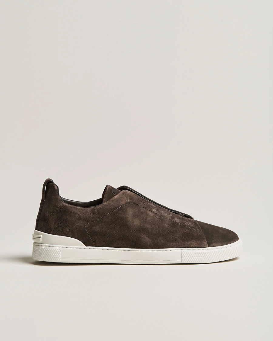 Zegna Triple Stitch brown  Suede (mirror to original) (preorder 7 days )
