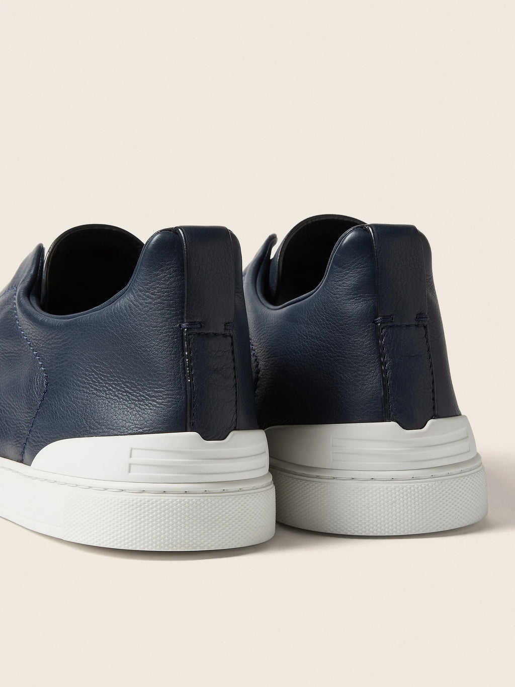 Zegna Triple Stitch leather navy blue (mirror to original) (preorder 7 days )