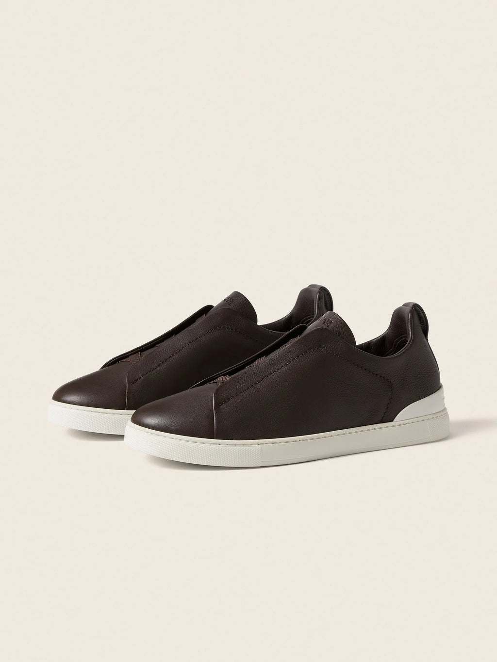 Zegna Triple Stitch leather brown (mirror to original) (preorder 7 days )