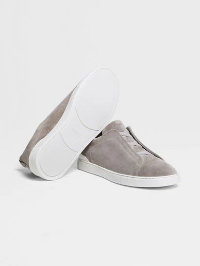 Zegna Triple Stitch grey Suede (master quality)