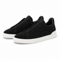 Zegna Triple Stitch black Suede