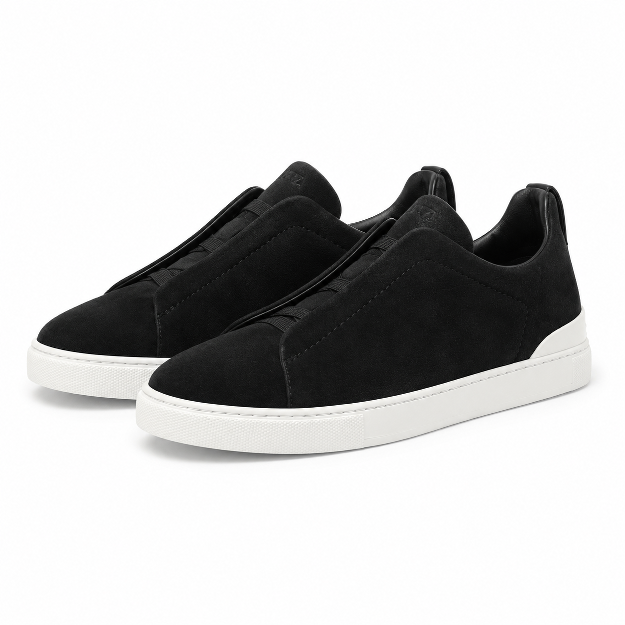 Zegna Triple Stitch black Suede (master quality)