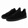 Zegna Triple Stitch Black Suede (fabric original)