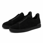 Zegna Triple Stitch Black Suede (fabric original)