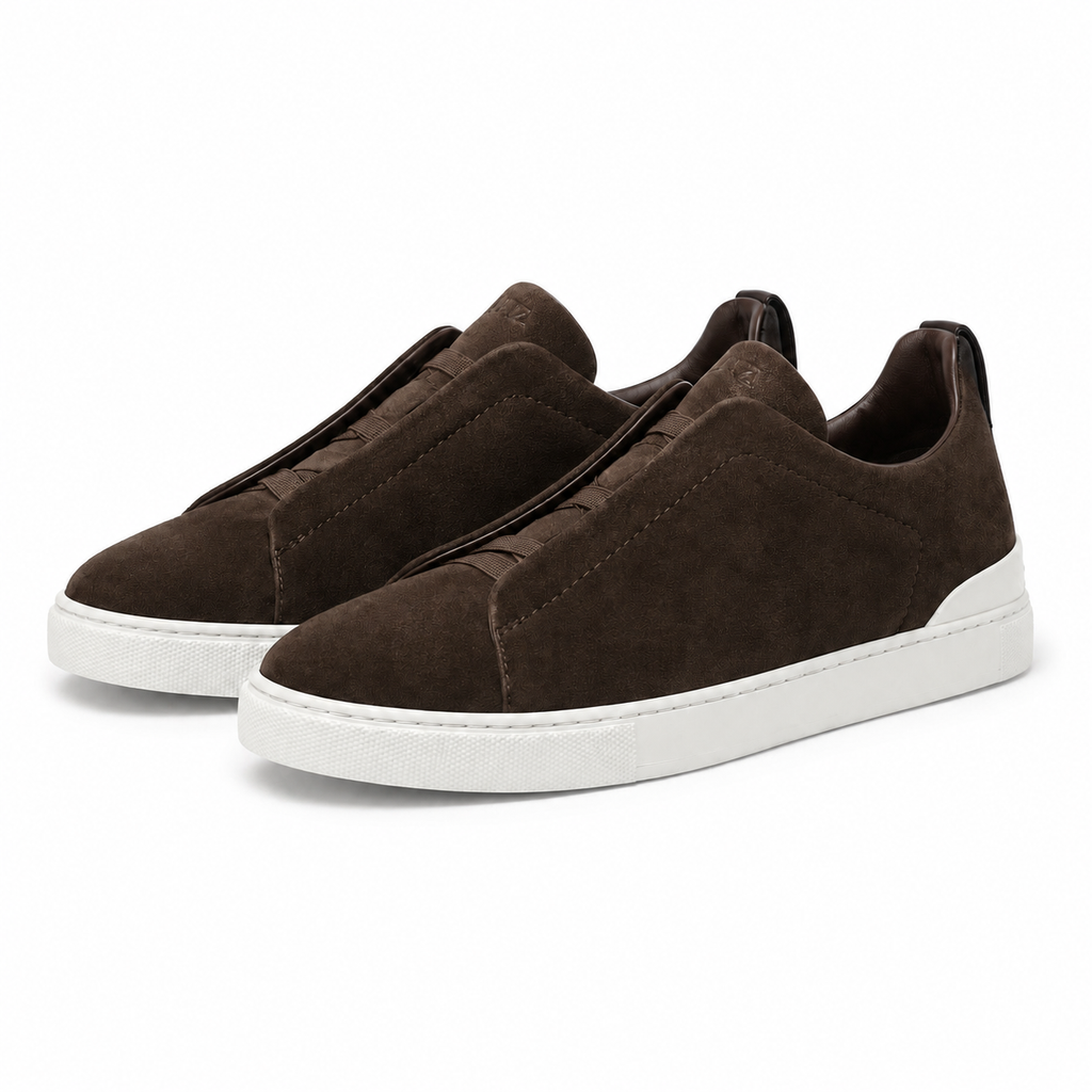 Zegna Triple Stitch brown  Suede (mirror to original)