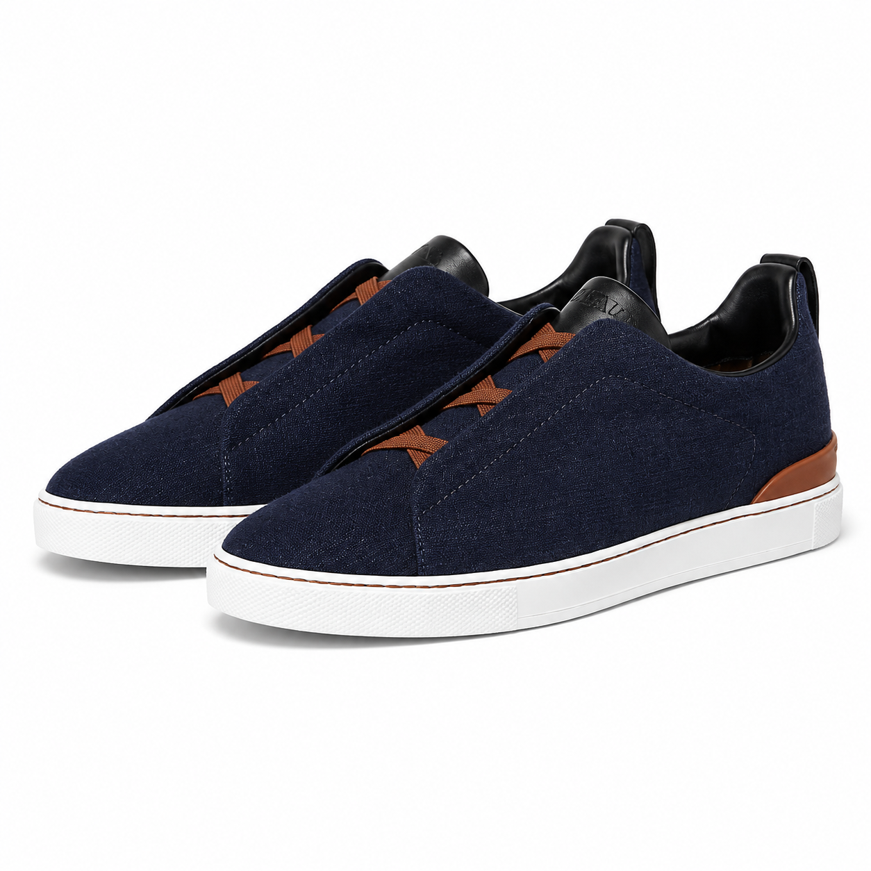 Zegna Triple Stitch black Suede (master quality)