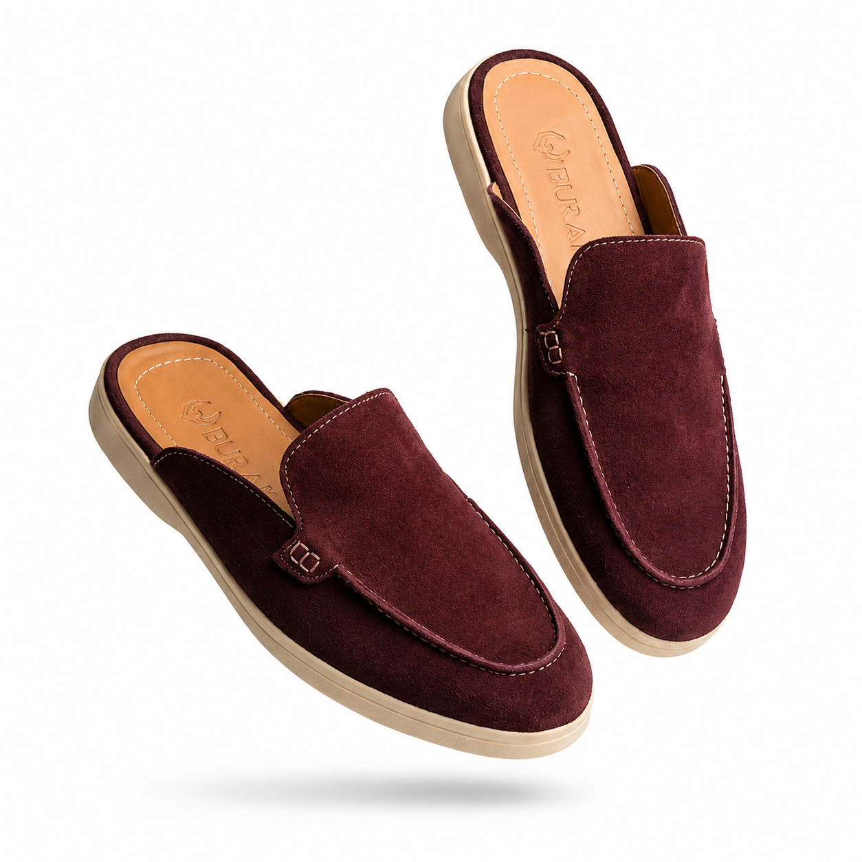 S1 SABO burgundy (100% Genuine Suede Leather)