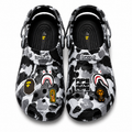 bape x crocs grey