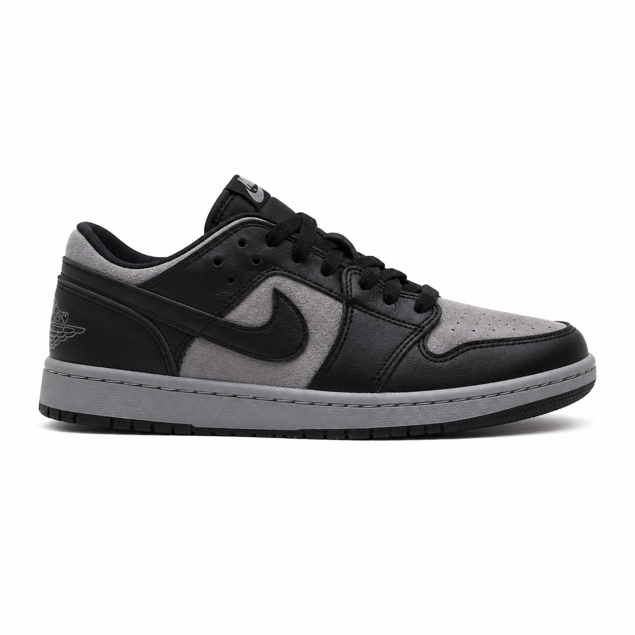 Nike Air Jordan 1 Low shoes in a black and smoke gre(master quality)
