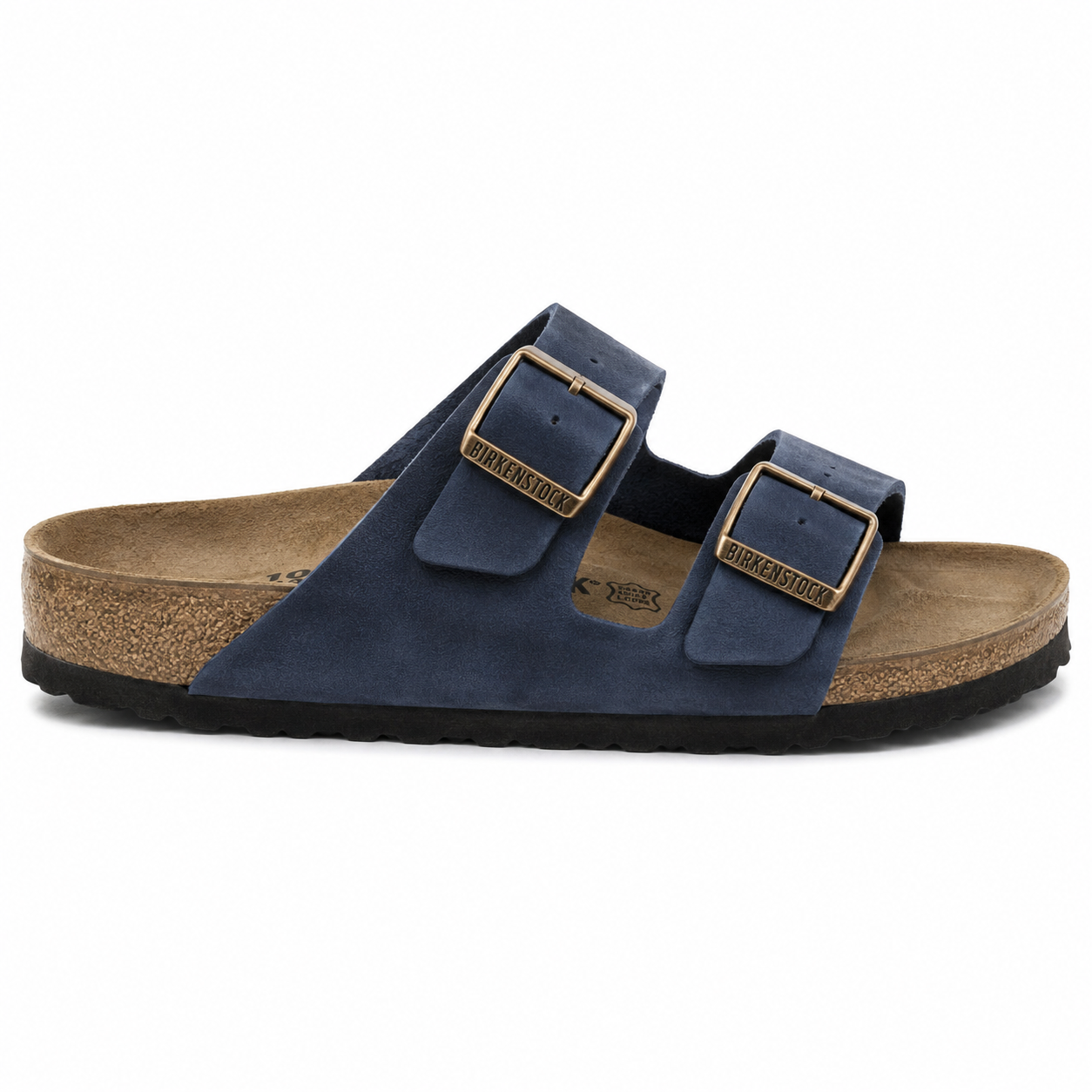 Birkenstock Arizona sandals blue suede (fabric original) made in Germany