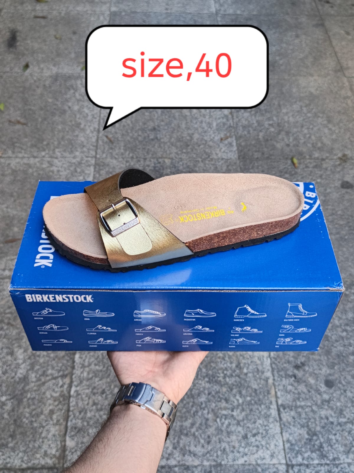 Birkenstock women Madrid Sandal gold (clone to original) made in Germany